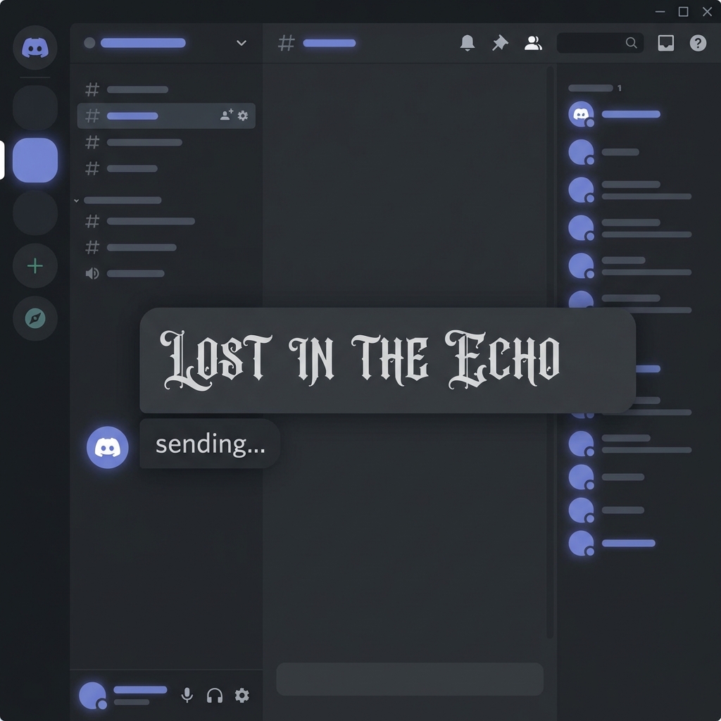 Exemplo de letras góticas no chat do Discord