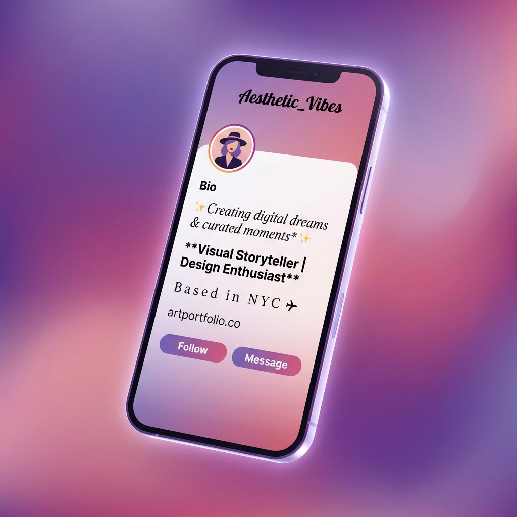 Exemplo de letras diferentes na bio do Instagram